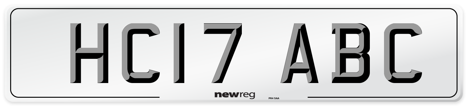 HC17 ABC Number Plate from New Reg